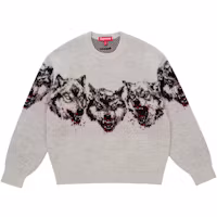 Supreme Wolves Sweater White