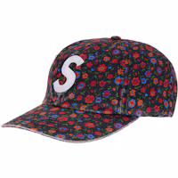Supreme Washed Canvas S Logo 6-Panel Hat (FW26) Floral Multicolor