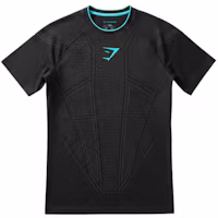 Gymshark Onyx V1 T-Shirt Black/Onyx Grey/Brand Blue