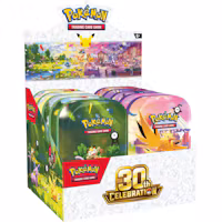2026 Pokémon Mega Evolution 30th Celebration Mini Tin Display (10-Pack)