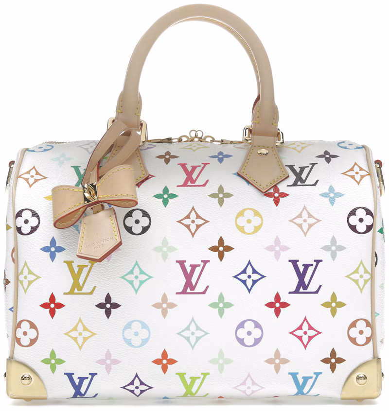 Louis Vuitton x Takashi Murakami Speedy Bandouliere 25 White Multicolored