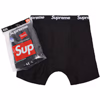 Supreme Hanes Boxer Briefs (4 Pack) Black