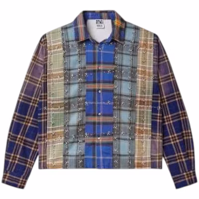Vale Forever Splash Zone Cool Patchwork L/S Flannel Multicolor