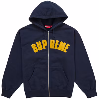 Supreme Larry Clark Zip Up Hooded Sweatshirt Navy